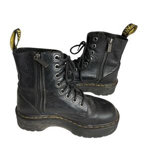 Dr. MARTENS Combat platform boots, Jadon III, side zip|W7